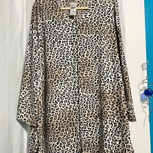 Chico's Animal Print V-Neck Top